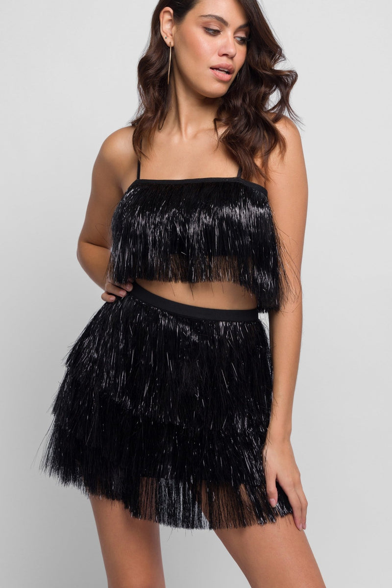 Fringe skirt and top best sale