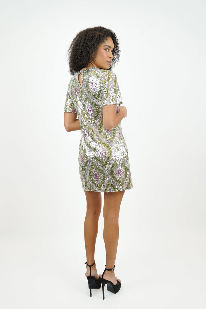 Kimber Tunic in Multi Sequin - Jadedroselondon