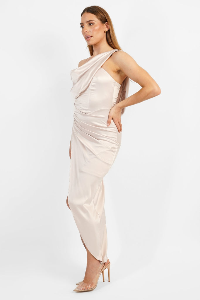 Mik Maxi Dress in Ecru - Jadedroselondon