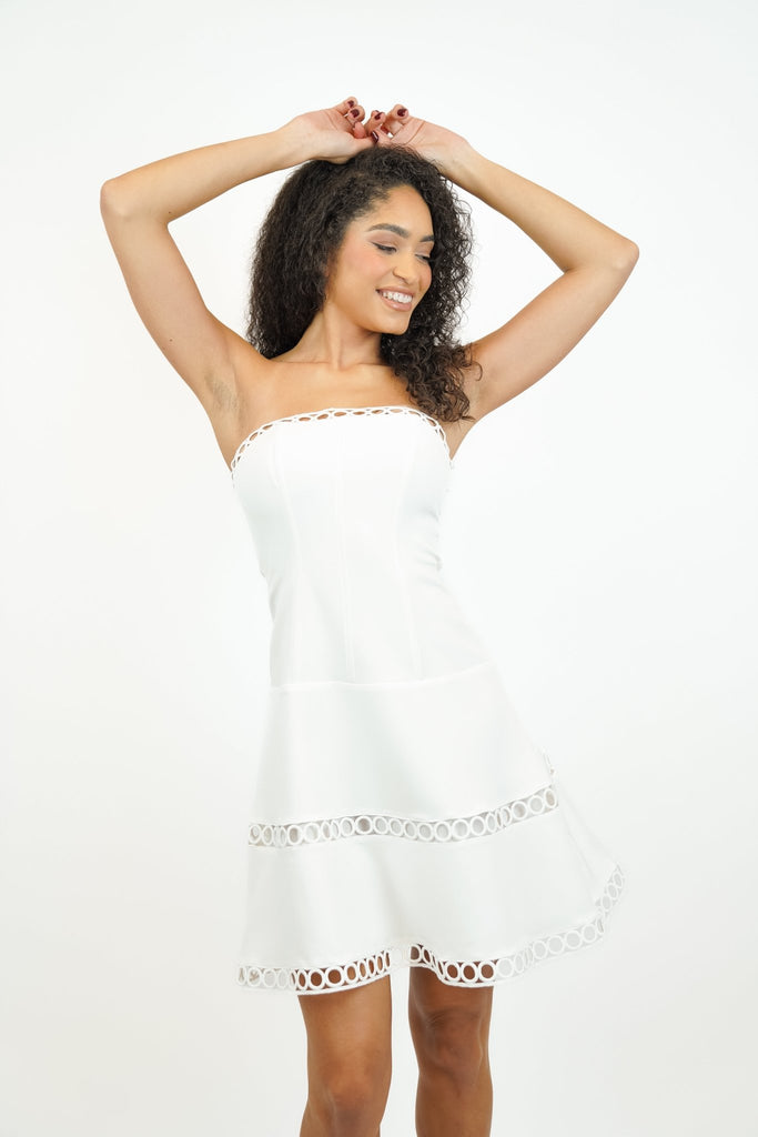 Minja Dress in White - Jadedroselondon