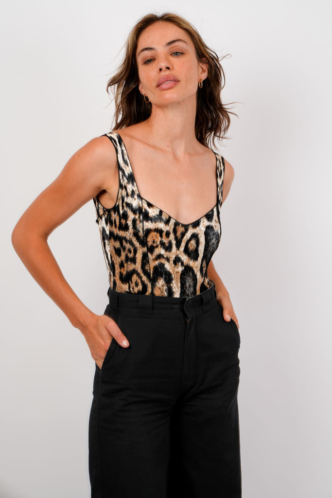 Wilma Leopard Bodysuit - Jadedroselondon