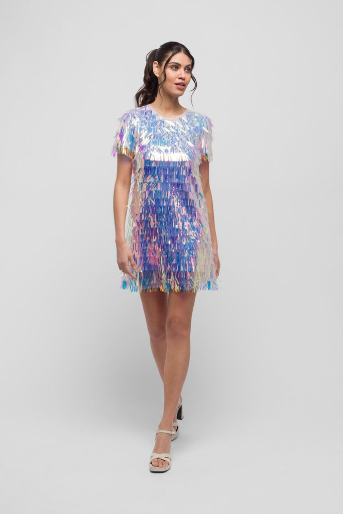 Kimal Mini Sequin Tunic Dress. Dazzling & Versatile. - Jadedroselondon